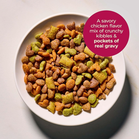 Meow Mix Gravy Bursts Dry Cat Food - 3lb Bag