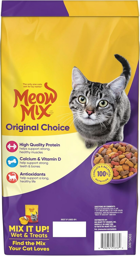Meow Mix Original Choice Dry Cat Food - 6.3 Pound Bag