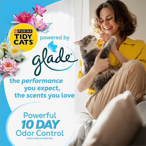 Tidy Cats Multi-Cat Clumping Litter With Glade Clear Springs Scent - 21lb Jug