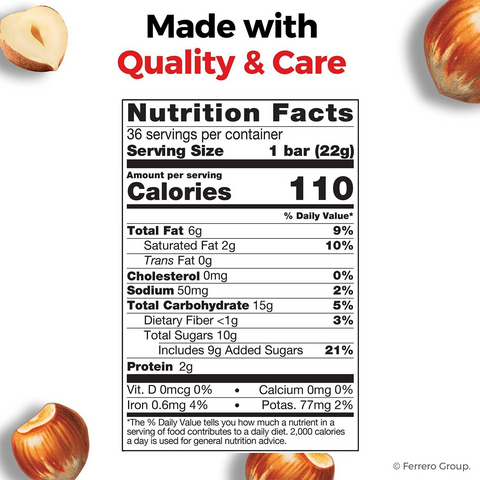 Nutella B-Ready Crispy Wafers - 0.7oz Bar