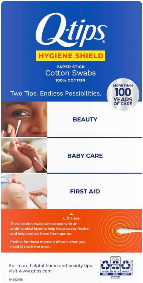 Q-tips Antimicrobial Cotton Buds - 300 Count