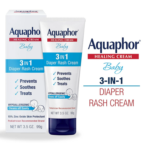 Aquaphor Baby Diaper Rash Cream with Zinc Oxide - 3.5oz Tube