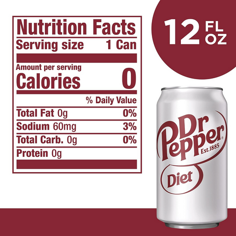 Diet Dr Pepper Soda - 12oz Can