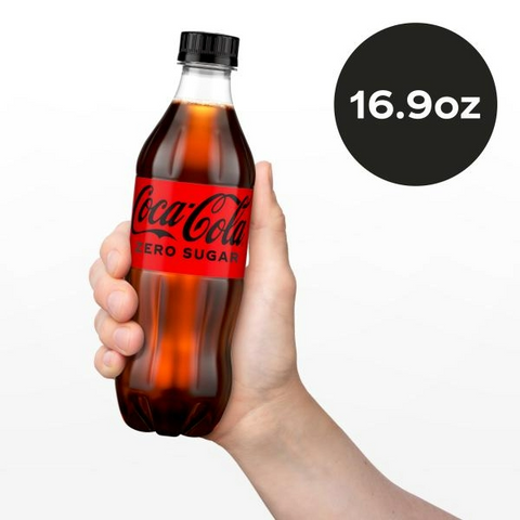 Coca-Cola Zero Soda Soft Drink - 16.9oz Bottle