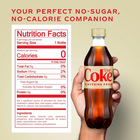 Diet Coke Caffeine Free Soda Soft Drink - 16.9oz Bottle - 6-Pack