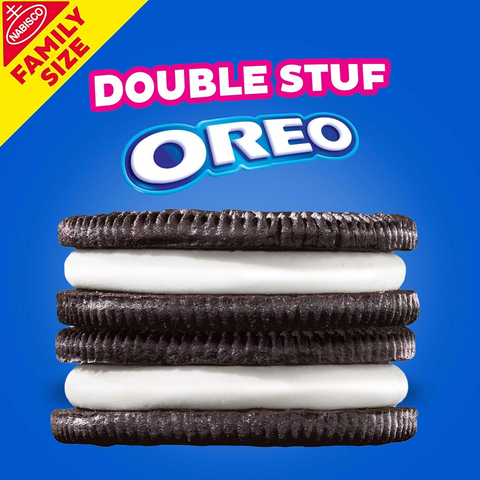 OREO Double Stuf Chocolate Sandwich Cookies - Family Size - 18.71oz Package