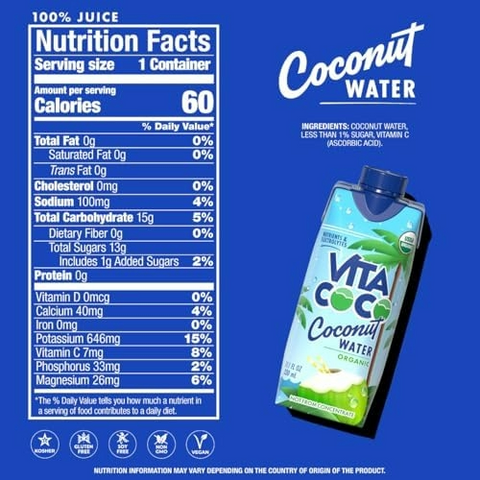 Vita Coco Organic Coconut Water - Original - 11.1 Ounce