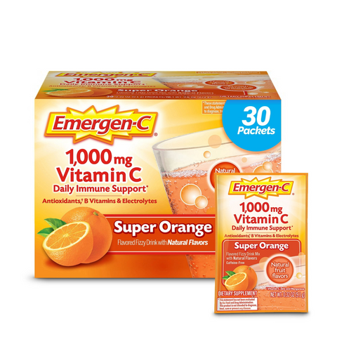 Emergen-C Vitamin C 1000mg Powder with Antioxidants Fizzy Drink Mix - Super Orange - 30ct Box