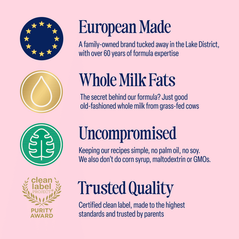 Kendamil European Whole Milk Classic Infant Formula Powder with HMOs, Prebiotics & DHA - 28.2oz Tub