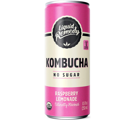 Liquid Remedy Raspberry Lemonade Kombucha - 12oz Can - 4 Pack