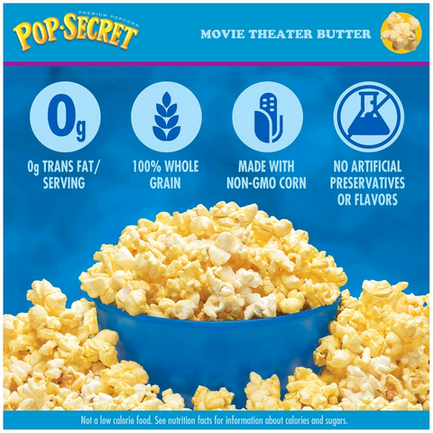 Pop Secret Microwave Popcorn - Movie Theater Butter Flavor - 1.75oz Bag - Pack of 12