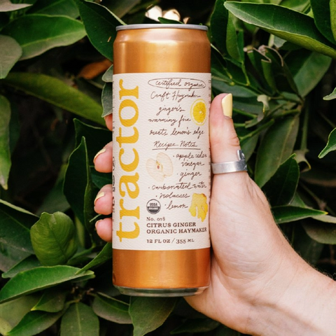 Tractor Beverage Haymaker Organic Sparkling Tonic with Apple Cider Vinegar - Citrus Ginger - 12oz Can