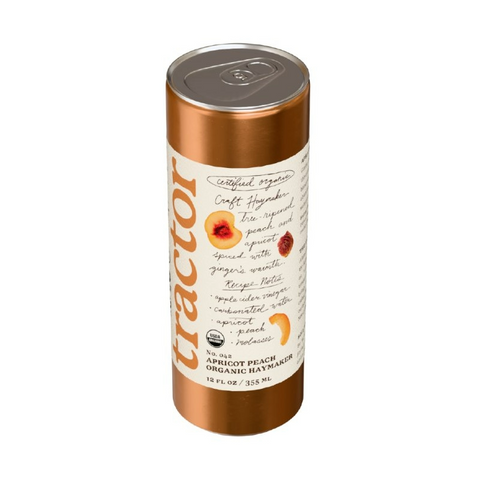 Tractor Beverage Haymaker Organic Sparkling Tonic with Apple Cider Vinegar - Apricot Peach - 12oz Can