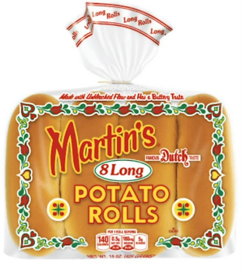 Martin's Roll Potato Hot Dog - 8 Pack