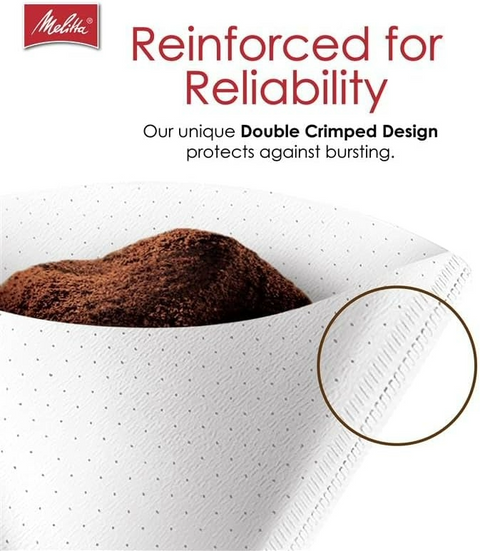 Melitta #4 White Cone Coffee Filters - Pack of 40
