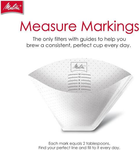 Melitta #4 White Cone Coffee Filters - Pack of 40