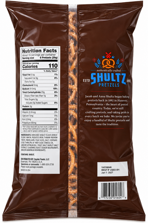 Shultz Thin Twist Pretzels - 16oz Bag