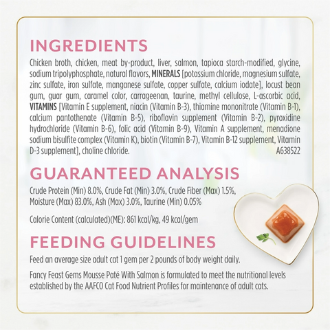 Purina Fancy Feast Gems Pate Mousse Cat Food - Salmon - 2 Pack