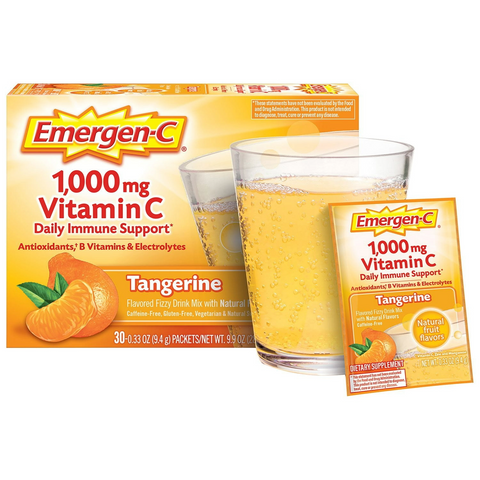 Emergen-C Vitamin C 1000mg Powder with Antioxidants Fizzy Drink Mix - Tangerine - 30ct Box