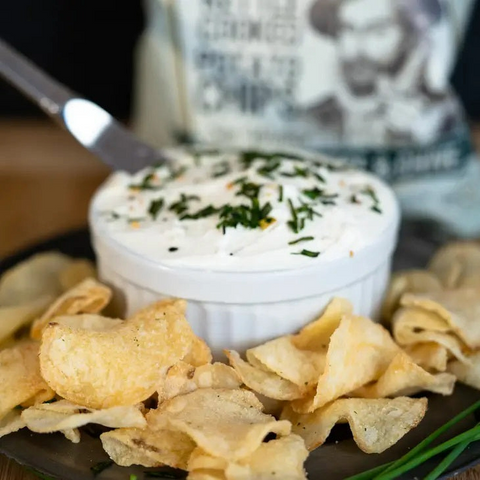 Kettle Cooked Potato Chips - Cream Cheese & Chive